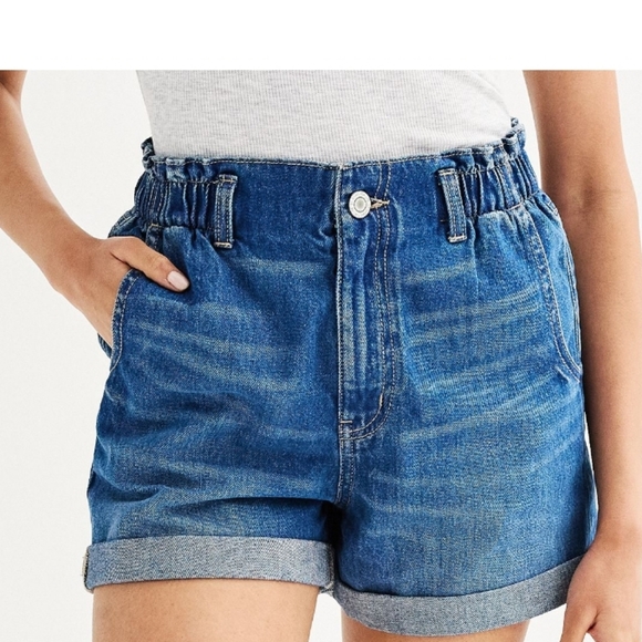 SO Pants - SO Paperbag Denim Shorts